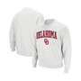 Men's White Oklahoma Sooners Arch & Logo Crew Neck Sweatshirt