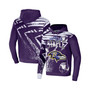 Men's NFL X Staple Purple Baltimore Ravens Team Slogan All Over Print Pullover Hoodie