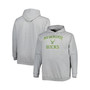 Men's Heathered Gray Milwaukee Bucks Big and Tall Heart and Soul Pullover Hoodie