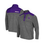 Men's Heathered Charcoal, Purple Washington Huskies Huff Snap Pullover