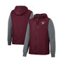 Men's Maroon, Charcoal Texas A&M Aggies Course Herringbone Full-Zip Hoodie
