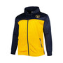 Men's Navy and Gold Milwaukee Brewers Big and Tall Yoke Full-Zip Hoodie