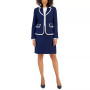 Women's Sparkle Contrast-Trim Jacket & Pencil Skirt Suit