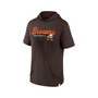 Men's Branded Brown Cleveland Browns Offensive Strategy Short Sleeve Pullover Hoodie