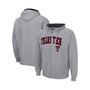 Men's Heathered Gray Texas Tech Red Raiders Arch and Logo 3.0 Full-Zip Hoodie