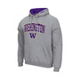 Men's Heathered Gray Washington Huskies Arch & Logo 3.0 Pullover Hoodie