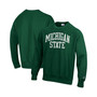 Men's Green Michigan State Spartans Arch Reverse Weave Pullover Sweatshirt