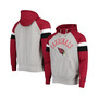 Men's Heathered Gray, Cardinal Arizona Cardinals Home Run Raglan Pullover Hoodie