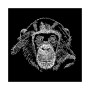 Men's Chimpanzee Word Art Hooded Sweatshirt