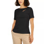 Women's Short-Sleeve Cutout Detail Top