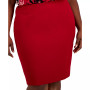 Plus Size Stretch Crepe Pencil Skirt