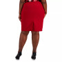 Plus Size Stretch Crepe Pencil Skirt