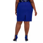 Plus Size Stretch Crepe Pencil Skirt