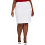 Plus Size Stretch Crepe Pencil Skirt
