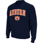 Men's Navy Auburn Tigers Arch Logo Crew Neck Sweatshirt