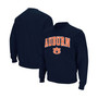 Men's Navy Auburn Tigers Arch Logo Crew Neck Sweatshirt