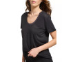 Women's Metallic-Trim Scoop-Neck Pocketed T-Shirt