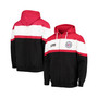Men's Red, Black LA Clippers Colorblock Wordmark Full-Zip Hoodie