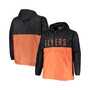 Men's Black Philadelphia Flyers Big and Tall Anorak Half-Zip Pullover Hoodie