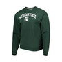 Men's Green Michigan State Spartans 1965 Arch Essential Fleece Pullover Sweatshirt