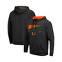 Men's Black Miami Hurricanes Slash Stack 2.0 Pullover Hoodie