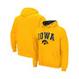 Men's Gold Iowa Hawkeyes Arch & Logo 3.0 Pullover Hoodie