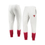 Men's Oatmeal Chicago Bulls Double Dribble Tie-Dye Fleece Jogger Pants