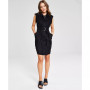 Women's Sleeveless Belted Zip-Front Dress