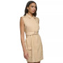 Women's Sleeveless Belted Zip-Front Dress