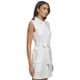 Women's Sleeveless Belted Zip-Front Dress
