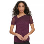 Women's Asymmetrical-Neck Ruched-Front Top