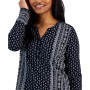Women's Cotton Henley Long-Sleeve Top, Created for Macy's