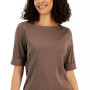 Cotton Boat-Neck Top, Created for Macy's