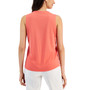 Women's Solid Pleat-Front Shell