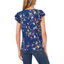 Women's Double-Ruffle Short-Sleeve Floral-Print Top