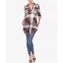 Women's Plaid Tunic Shirt