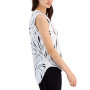 Women's Printed Satin Sleeveless V-Neck Top, Created for Macy's