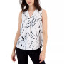 Women's Printed Satin Sleeveless V-Neck Top, Created for Macy's