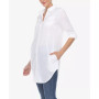 Women's Stretchy Button-Down Tunic Top