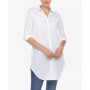 Women's Stretchy Button-Down Tunic Top