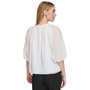 Women's Cinched-Sleeve Button-Front Top