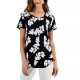 Women's Floral-Print Short-Sleeve Top, Created for Macy's
