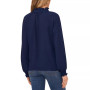 Women's Ruffled V-Neck Button-Front Long-Sleeve Top