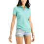 Women's Solid Short-Sleeve Polo Top