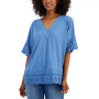 Women's Lace-Trimmed Tunic, Created for Macy's