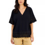 Women's Lace-Trimmed Tunic, Created for Macy's
