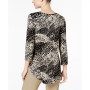3/4-Sleeve Printed Tunic Top, Created for Macy's