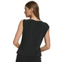 Women's Jewel-Neck Cap-Sleeve Twist-Shoulder