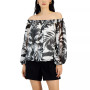 Women's Printed Off-The-Shoulder Blouse, Created for Macy's