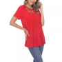 Women's Crisscross Cutout Short Sleeve Top